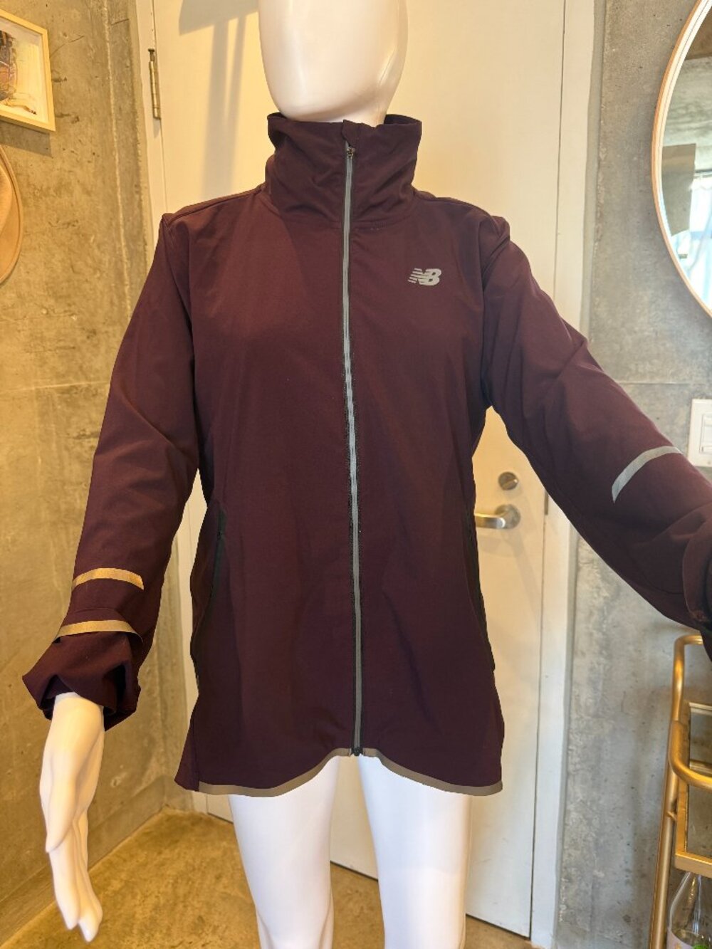 New Balance Precision Run 3-in-1 Jacket Burgundy Polartec Alpha Reflective Sz L